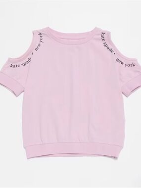 kate spade Girls' Light Pink Cold-Shoulder T-Shirt SZ 140